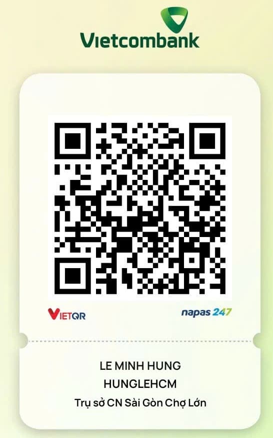 QR Code chuyển khoản ngân hàng ủng hộ GửiLẹ